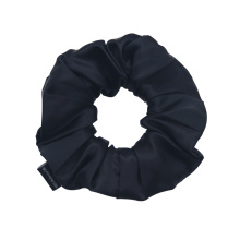 Wholesale satin big hair tie 6a black 100% mulberry real silk scrunchies